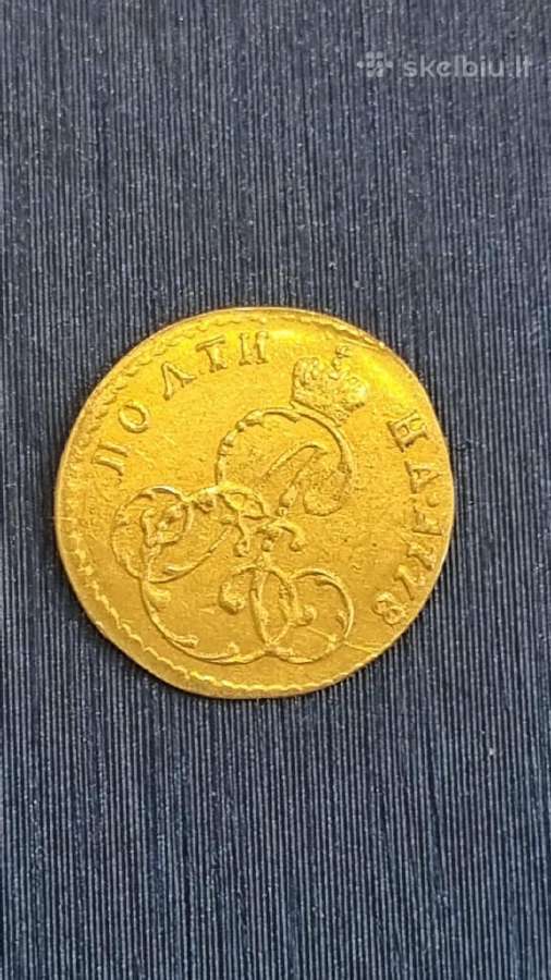Padirbinys auksinis 1778 Carines Rusijos poltina - nuotraukos Nr. 2