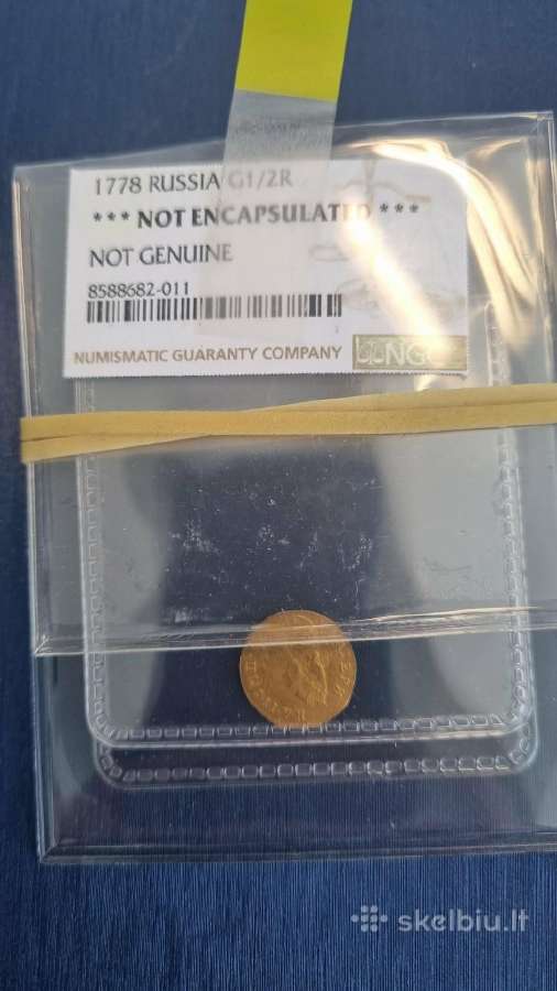 Padirbinys auksinis 1778 Carines Rusijos poltina - nuotraukos Nr. 4