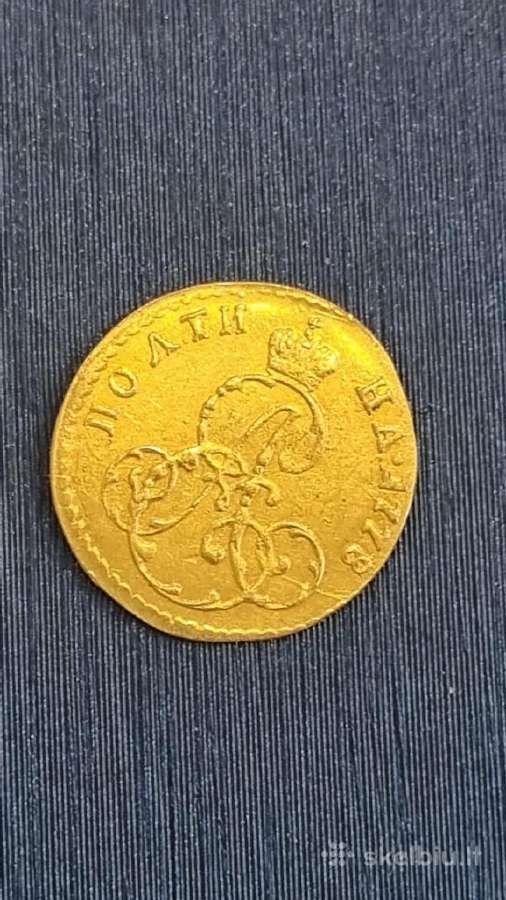 Padirbinys auksinis 1778 Carines Rusijos poltina - nuotraukos Nr. 5