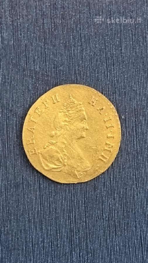 Padirbinys auksinis 1778 Carines Rusijos poltina - nuotraukos Nr. 8