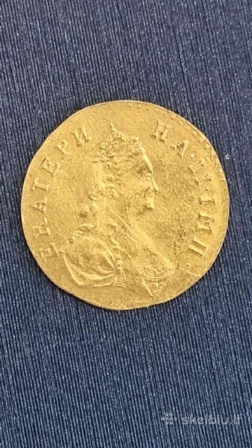 Padirbinys auksinis 1778 Carines Rusijos poltina - nuotraukos Nr. 13