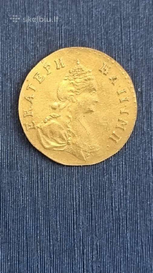 Padirbinys auksinis 1778 Carines Rusijos poltina - nuotraukos Nr. 14