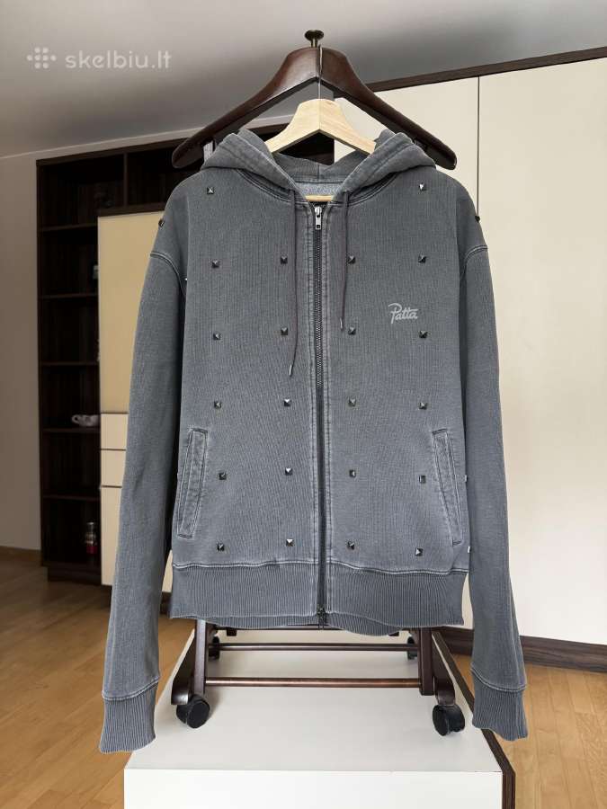 Patta Studded Washed Zip Up Hooded vyr. Megztinis