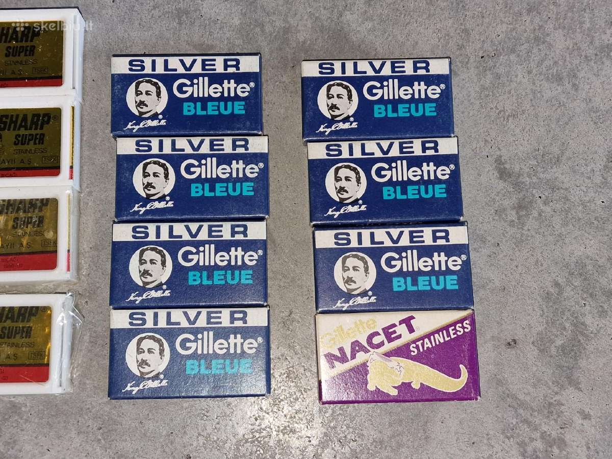 Skutimosi peiliukai vintažiniai Gillette Silver - nuotraukos Nr. 2