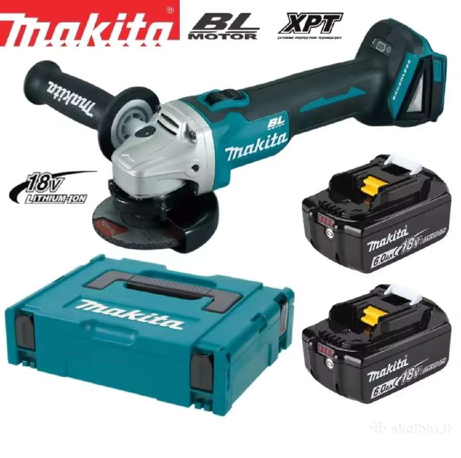 Makita Dga404 18v 100mm pilnas komplektas