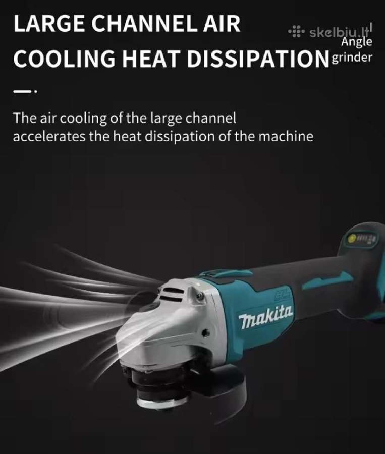 Makita Dga404 18v 100mm pilnas komplektas - nuotraukos Nr. 11