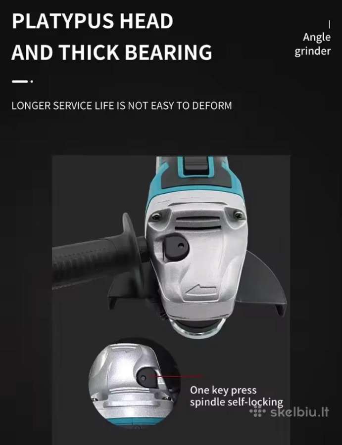 Makita Dga404 18v 100mm pilnas komplektas - nuotraukos Nr. 12