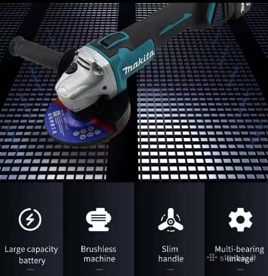 Makita Dga404 18v 100mm pilnas komplektas - nuotraukos Nr. 13
