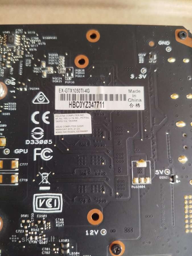 Asus vaizdo plokštė Gtx 1050ti-4G - nuotraukos Nr. 2