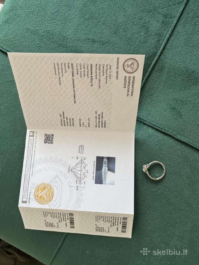 Auksinis žiedas su sertifikuotu deimantu (Igi) - nuotraukos Nr. 18
