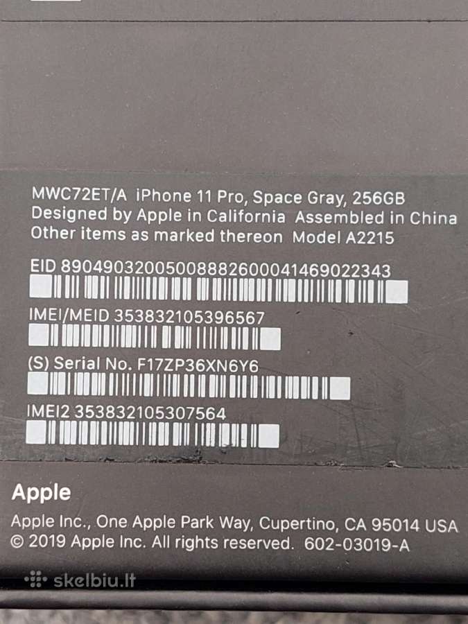 iPhone 11pro / 11 Pro 256gb / Space Gray - nuotraukos Nr. 9