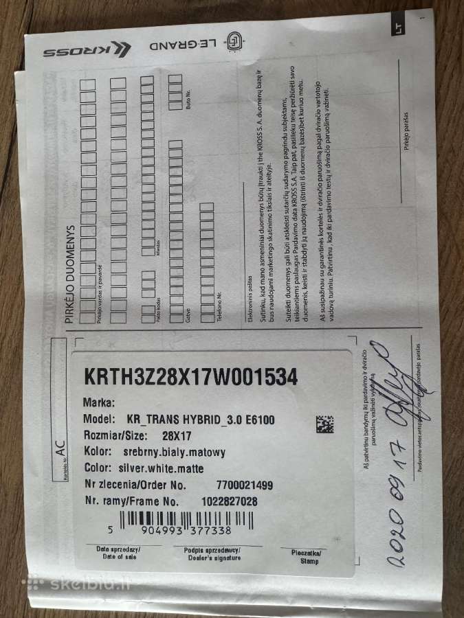 Elektrinis dviratis Kross Trans Hybrid 3.0 E6100 - nuotraukos Nr. 6