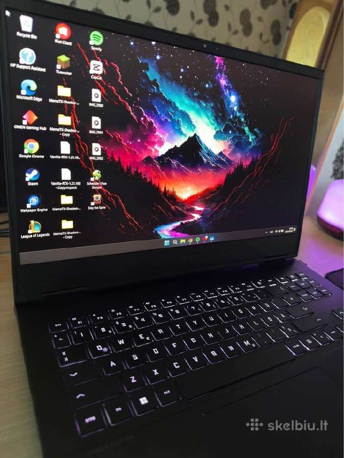 Zaidimu kompiuteris hp omen 16