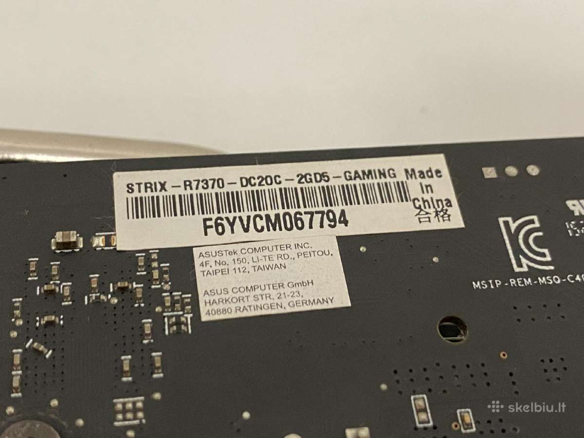 Asus Rog Strix R7 370 2gb - nuotraukos Nr. 5