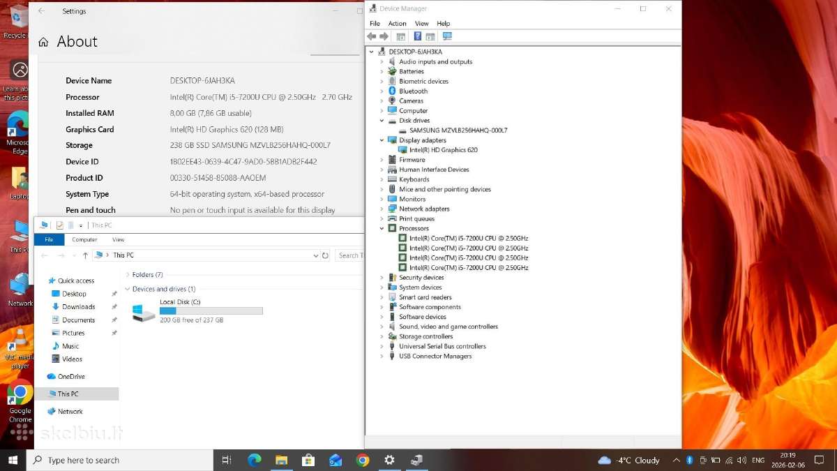 Lenovo thinkpad L480 i5 8ram SSD - nuotraukos Nr. 5