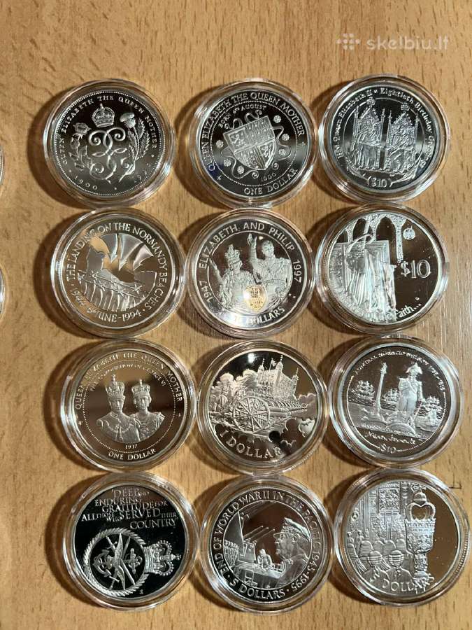 Kolekcinės 925 prabos monetos už sidabro kaina