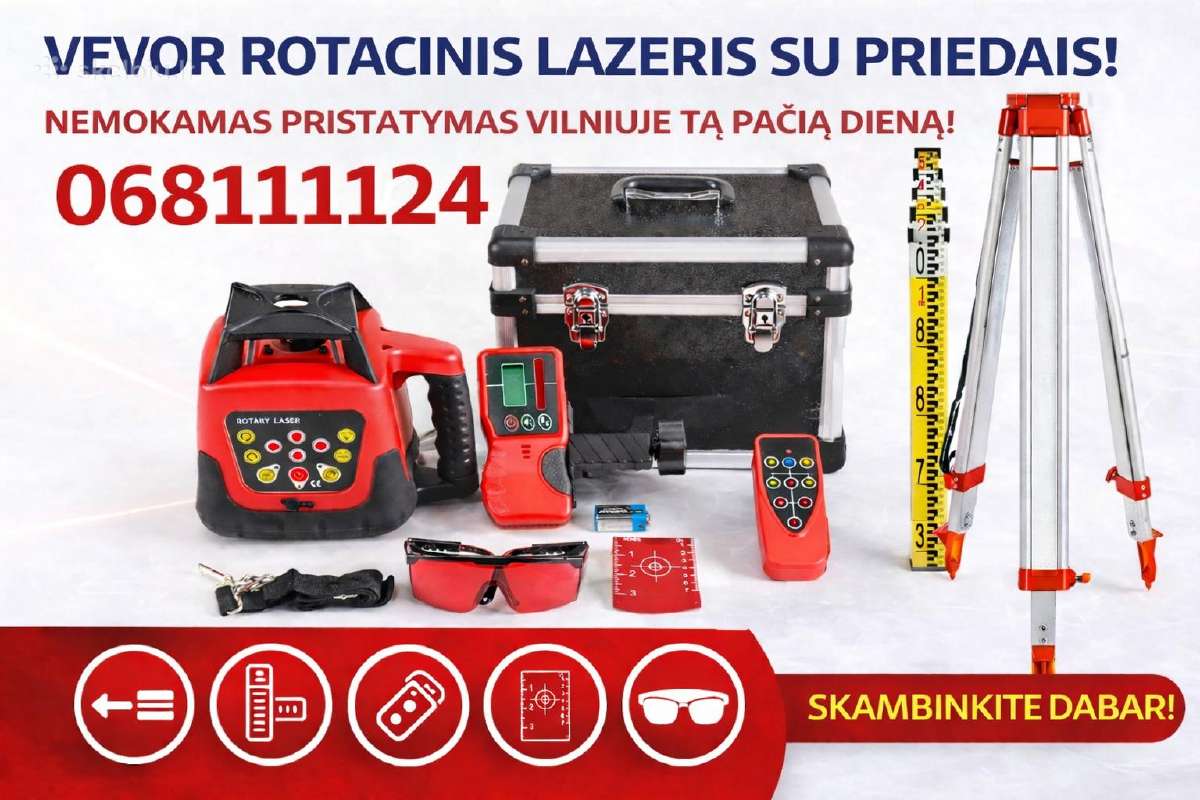 Vevor ir Firecore lazerinis rotacinis nivelyras - nuotraukos Nr. 2