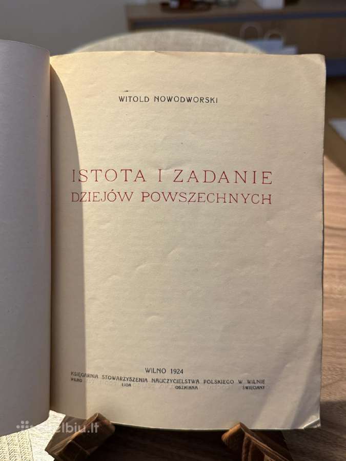 Istota i zadanie dziejow powszechnych 1924 m - nuotraukos Nr. 2
