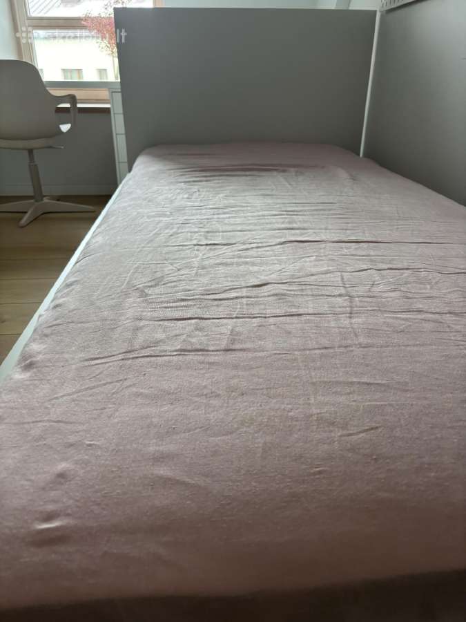 Viengulė Ikea balta lova Malm