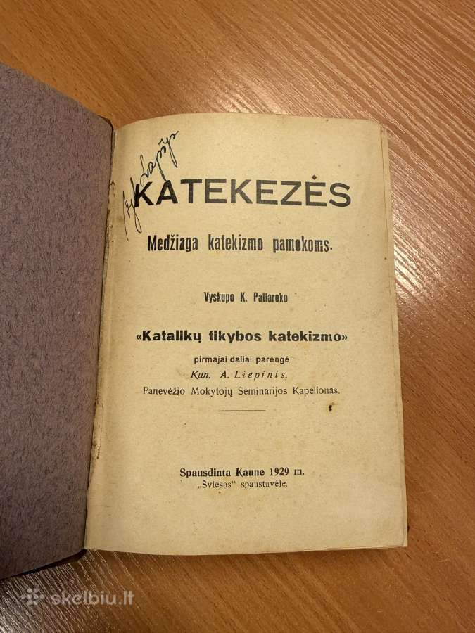 Katekezės 1-3 dalys 1929 m.