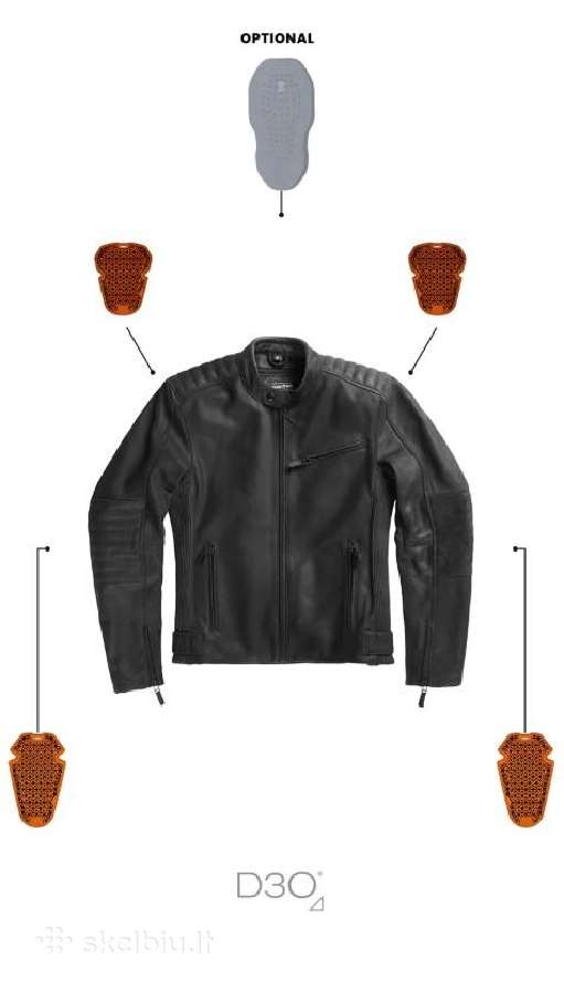 Odinė motociklo striukė Pando Moto Tatami Lt01 XXL - nuotraukos Nr. 4