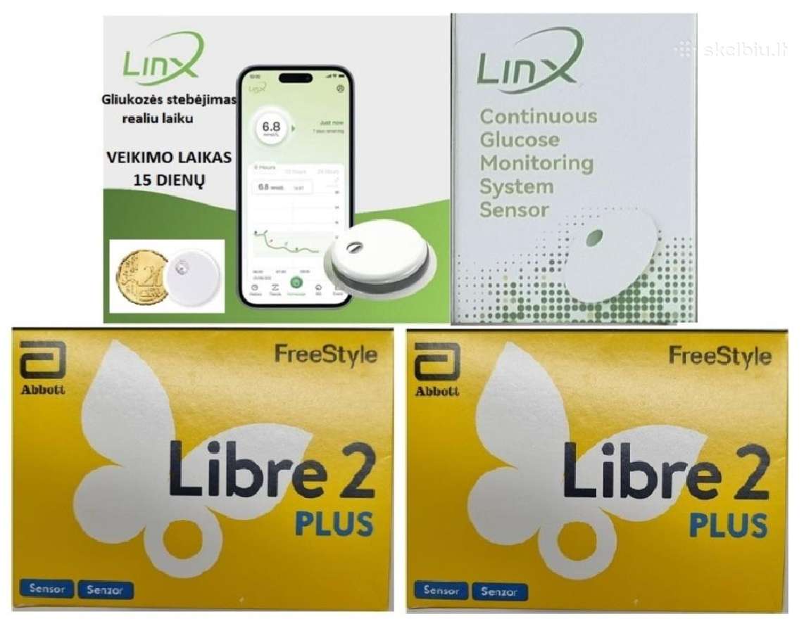 Freestyle Libre 2, Libre 2 plus, Libre 3, Linx cgm