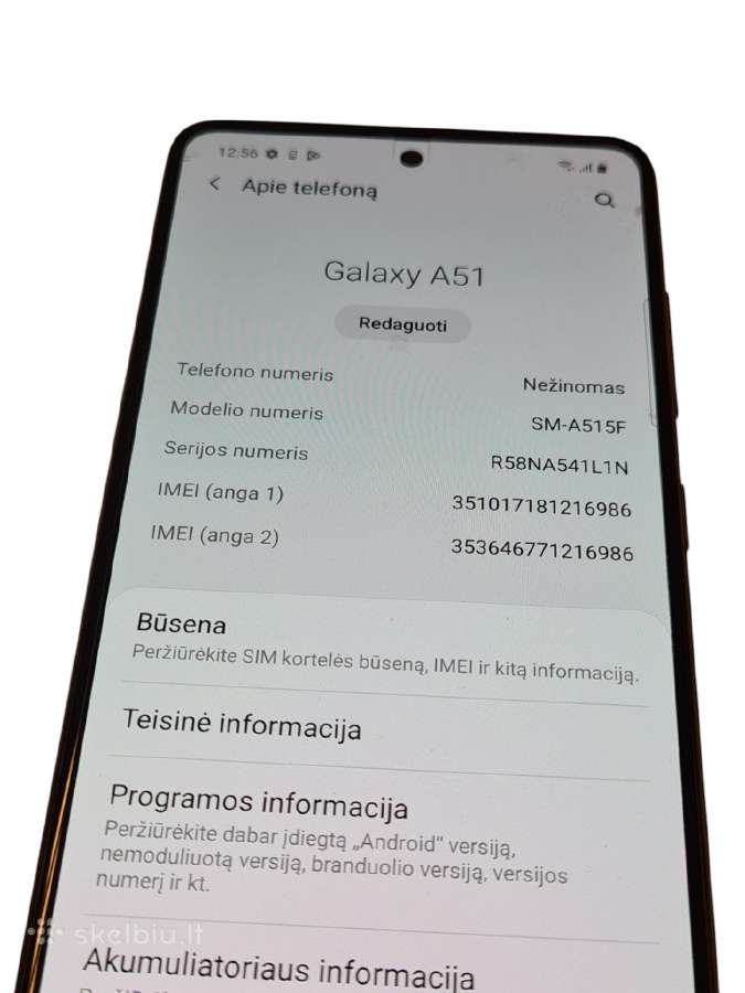 Samsung Galaxy A51 + 3 mėn. garantija - nuotraukos Nr. 4