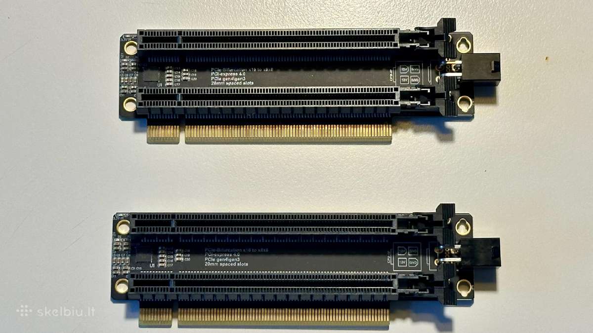 Pcie 4.0 bifurcation 8x8 extenders