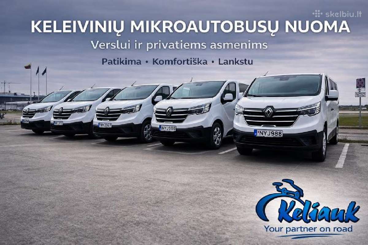 UAB "Keliauk" Naujų keleivinių mikroautobusų nuoma