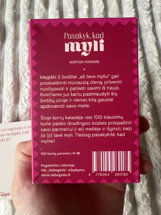 Pasakyk, kad myli pokalbių kortelės - nuotraukos Nr. 2