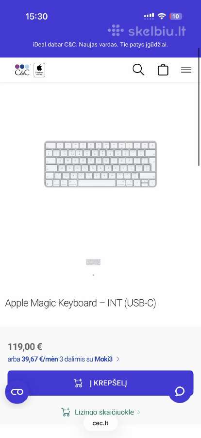 Naujas Magic Keyboard Type C - nuotraukos Nr. 5