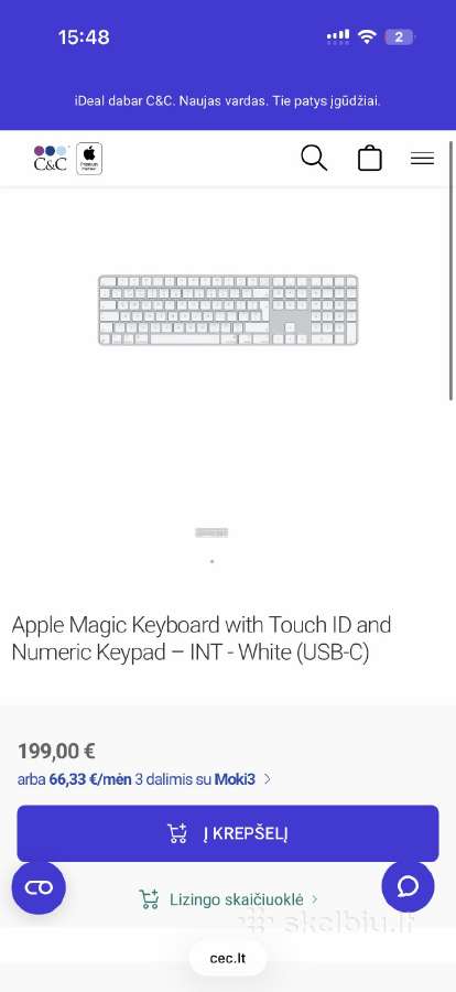 Naujas Magic Keyboard Touch Id Type C - nuotraukos Nr. 5