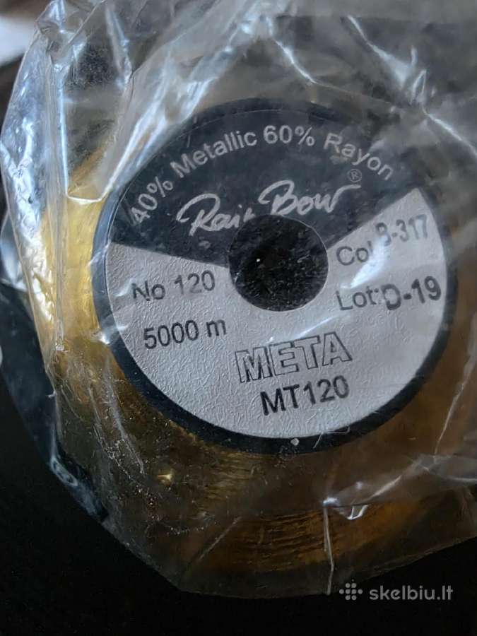 Auksinis metalizuotas siūlas Rai Bow 5000 m (Nt120 - nuotraukos Nr. 2