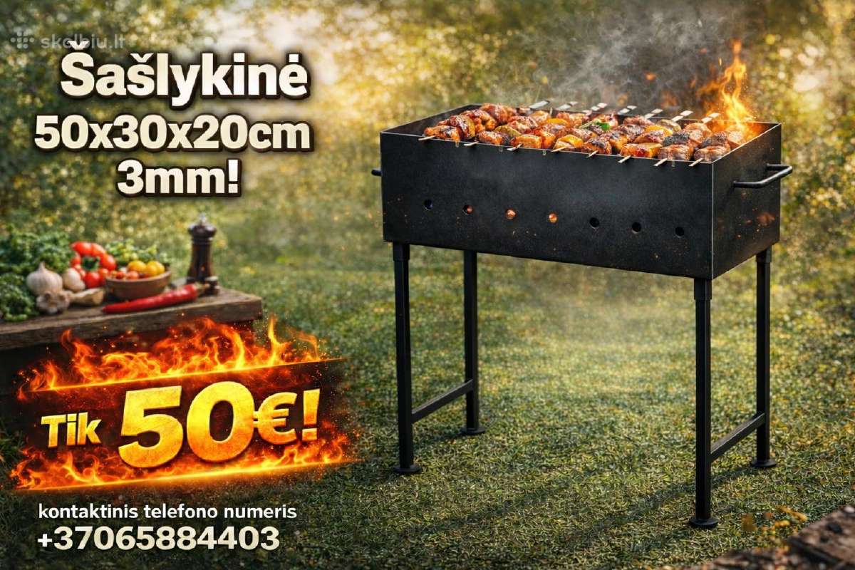 Šašlykinė 50x30x20 3mm!