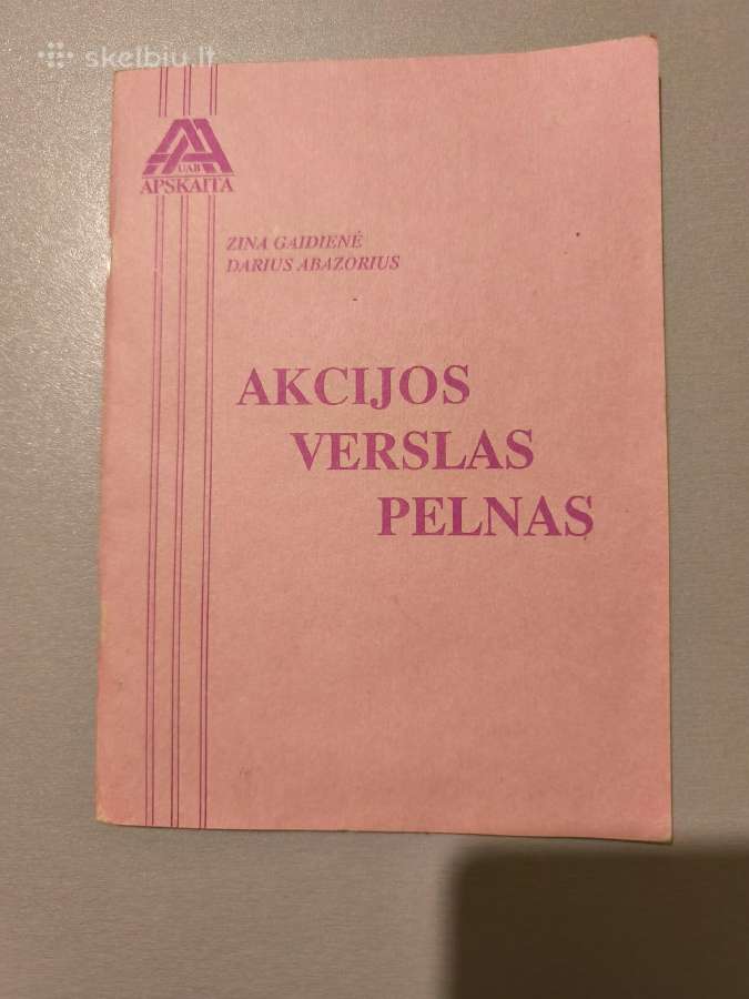 Knygelė Akcijos Verslas Pelnas