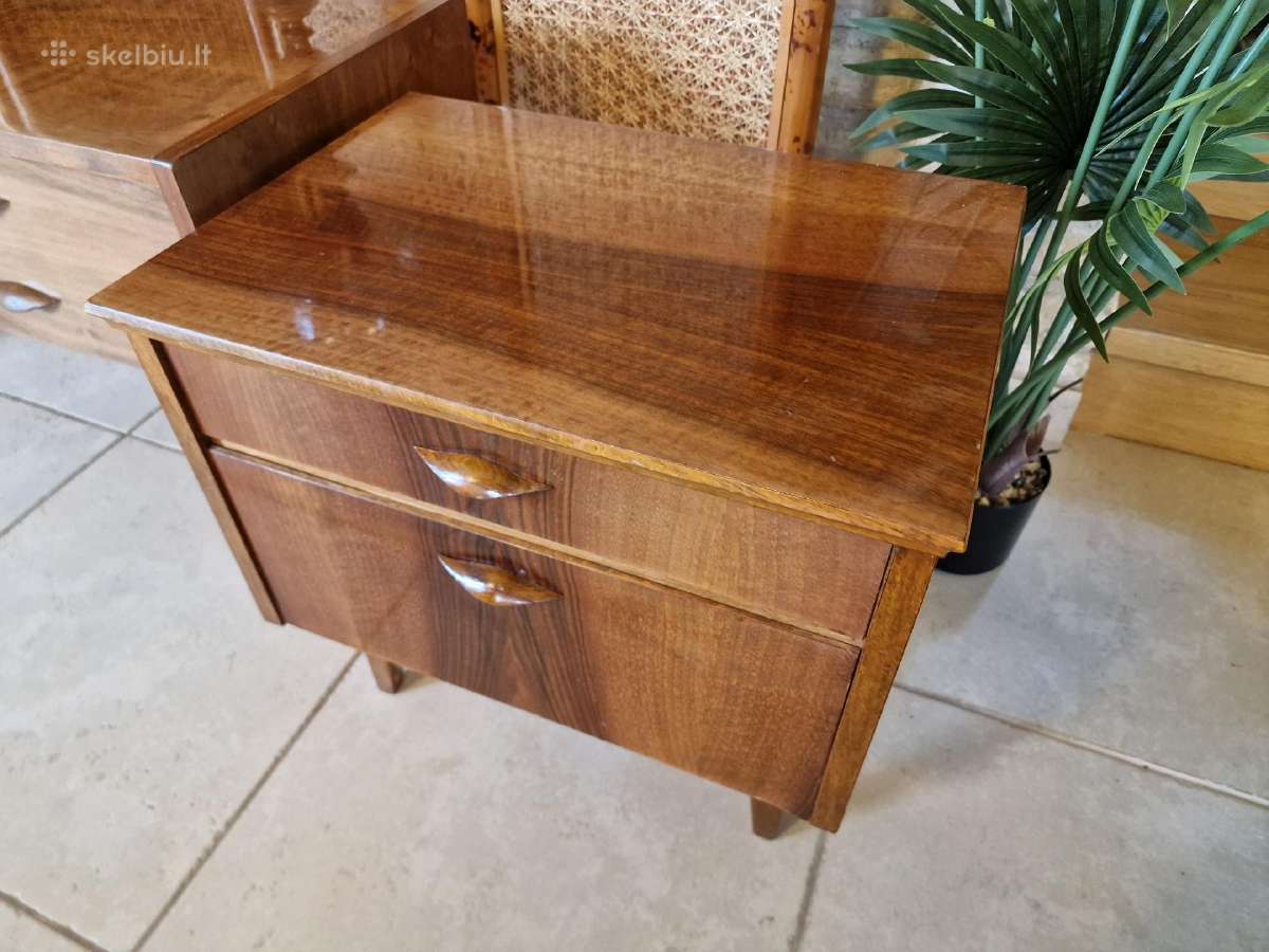 Vintažinės mid century miegamojo spintelės - nuotraukos Nr. 18