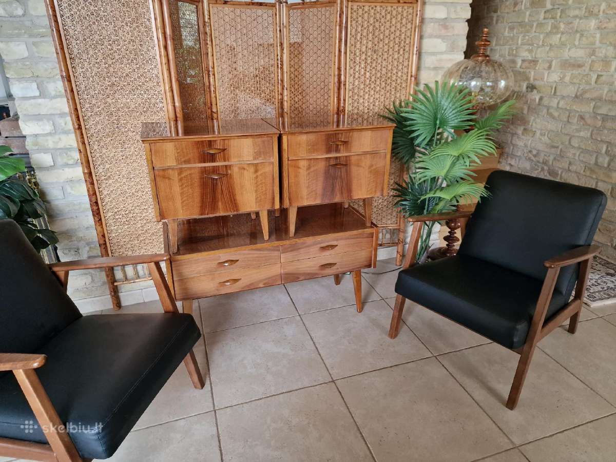 Vintažinės mid century miegamojo spintelės - nuotraukos Nr. 35