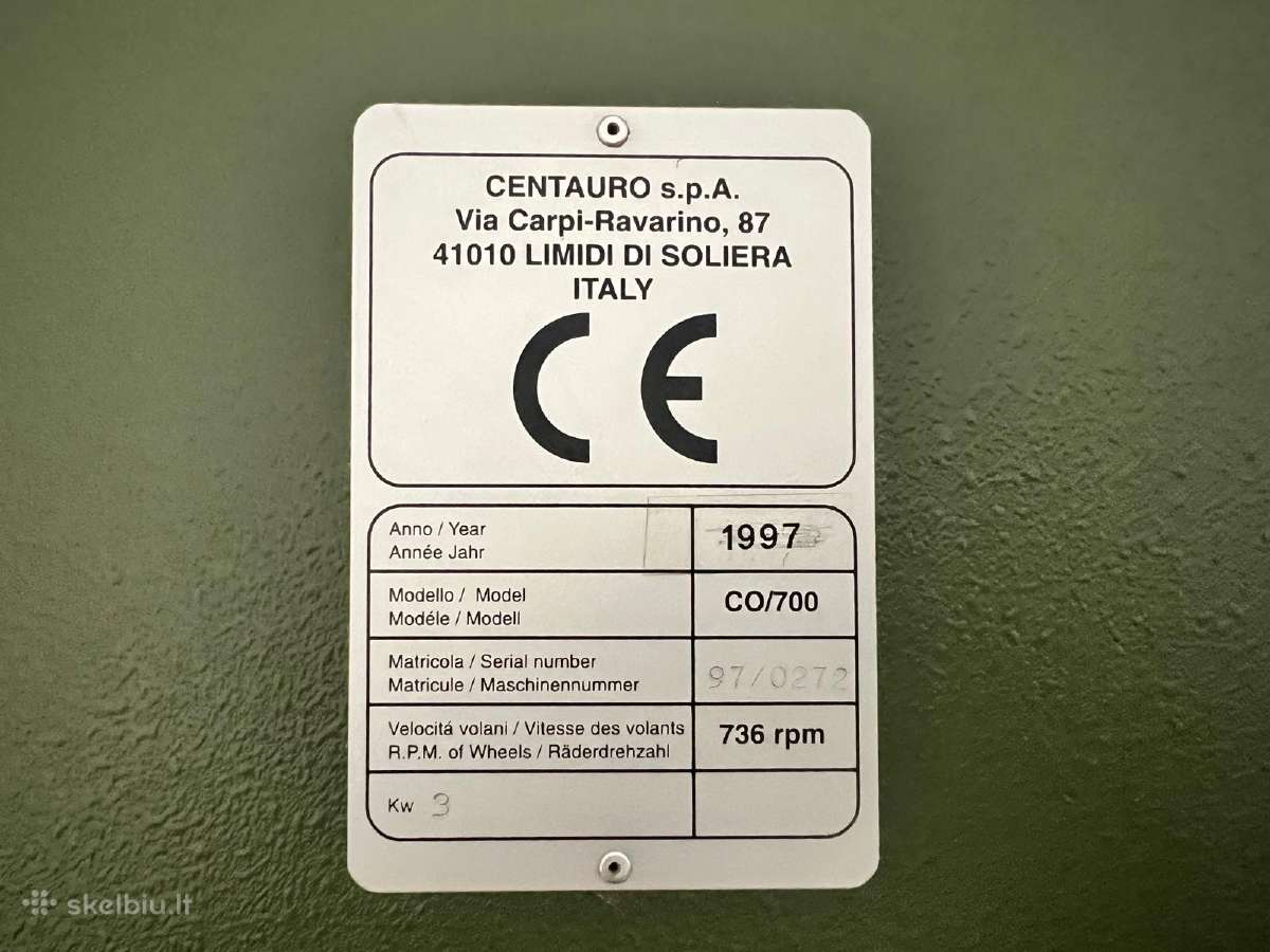 Juostinės pjovimo staklės Centauro 700 - nuotraukos Nr. 7