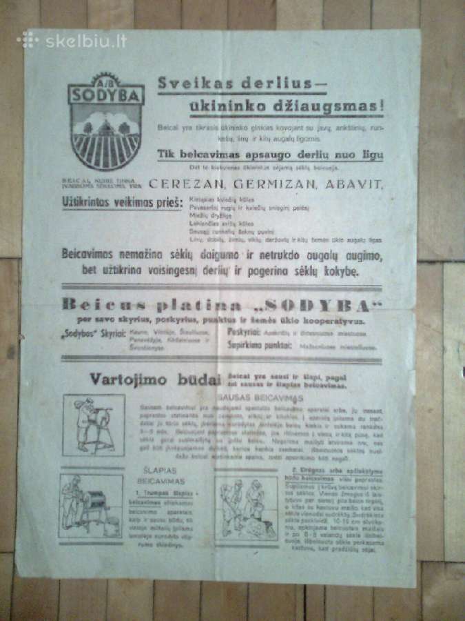 Beicu reklama isleista vok. okupacijos metais