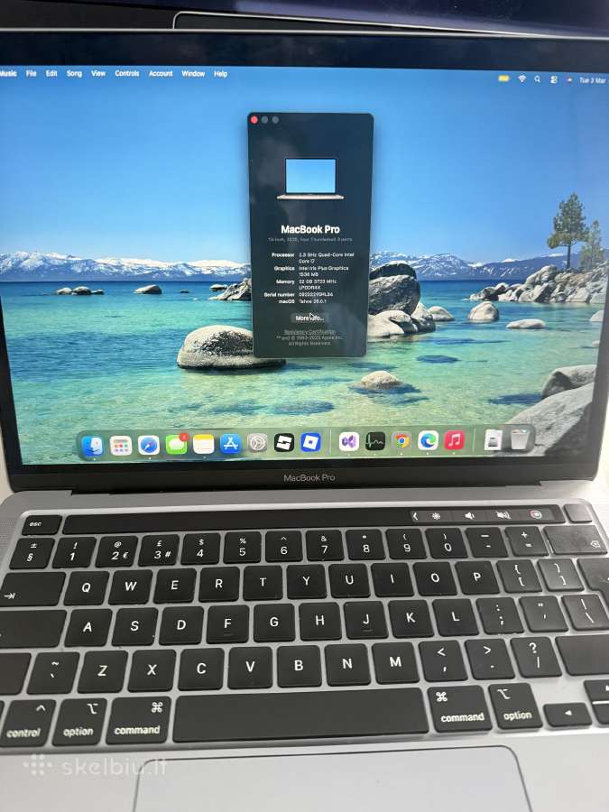 2020 13-inch MacBook Pro - Space Grey 32gb RAM 1tb - nuotraukos Nr. 3