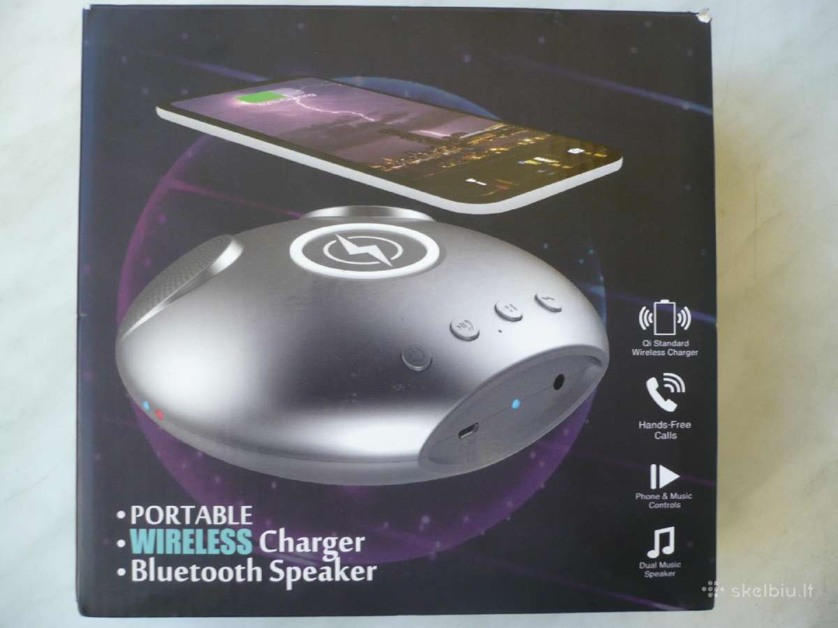 Rhm„bluetooth“garsiakalbis su belaidžiu įkrovikliu