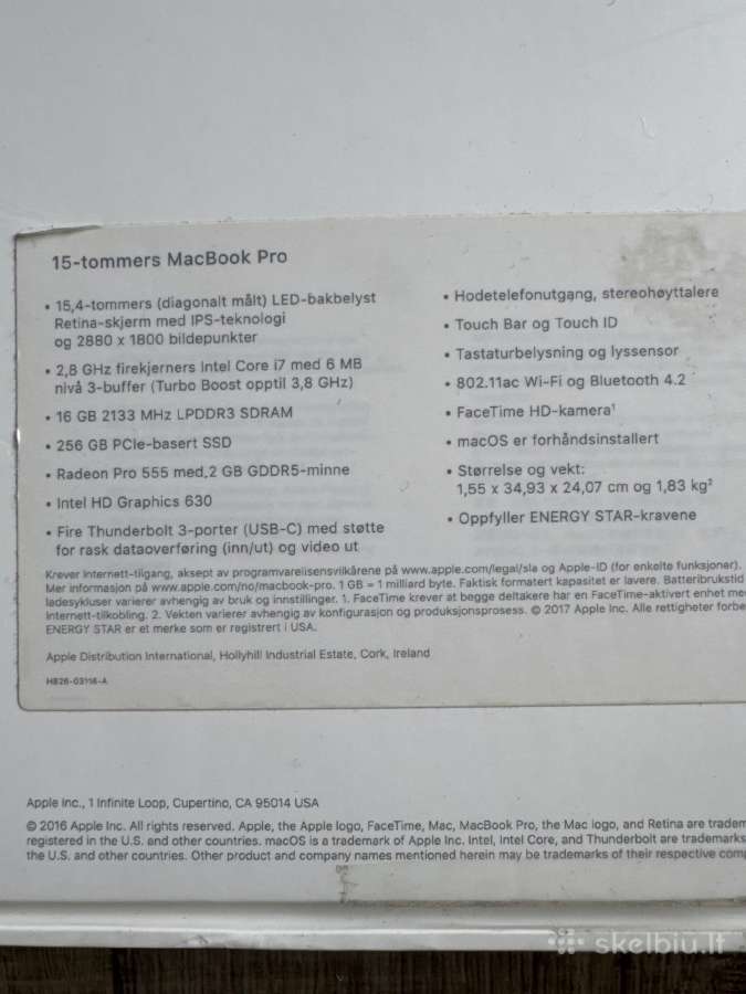 MacBook Pro 15-inch - nuotraukos Nr. 5