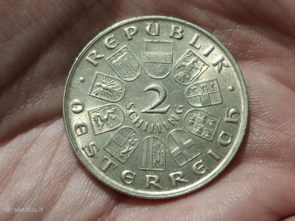 Austrija 2 šilingai 1929 sidabras proginė