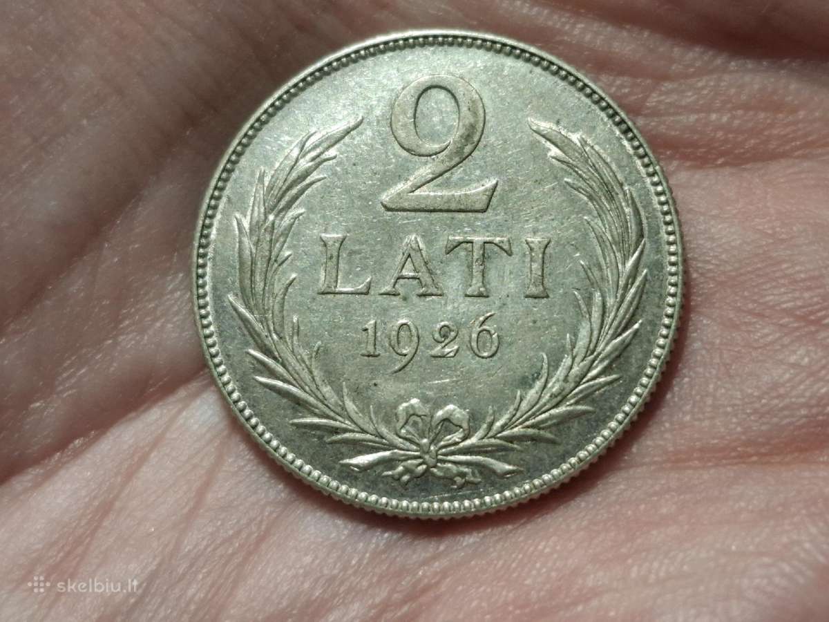 Latvija 2 latai 1926 sidabras