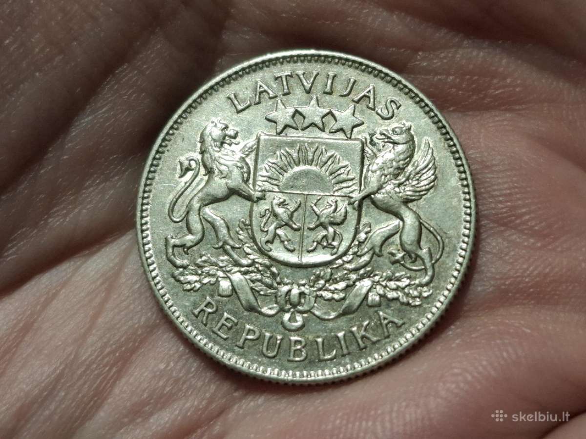 Latvija 2 latai 1926 sidabras - nuotraukos Nr. 2