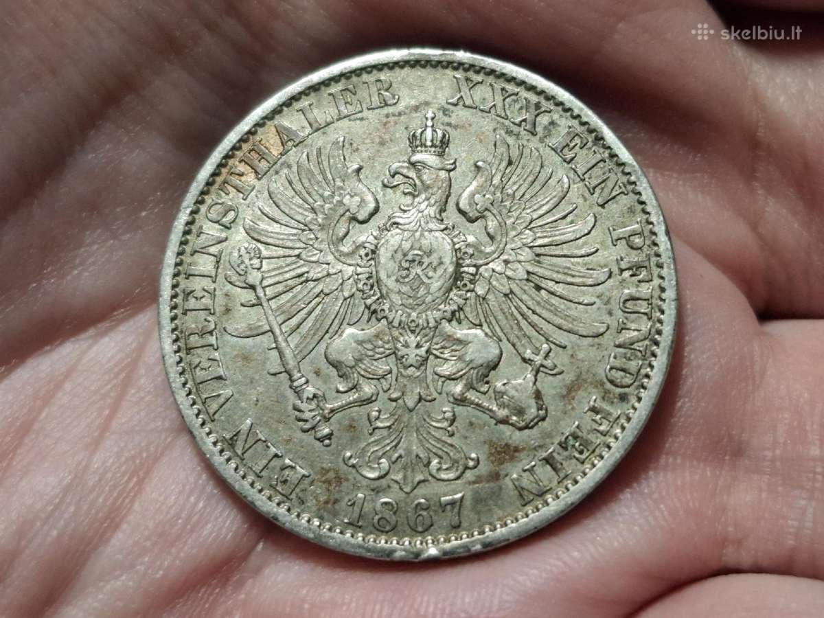 Prūsija Taleris 1867 sidabras