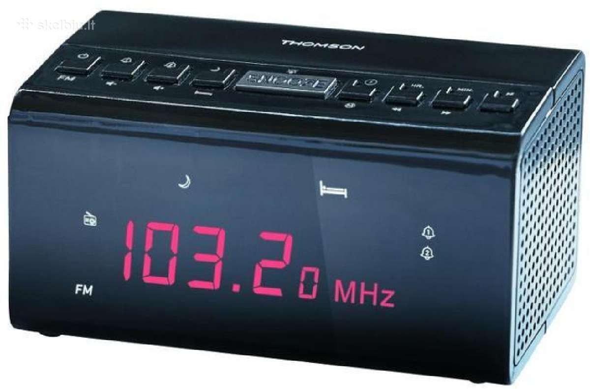 Skaitmeninis Fm radijas su laikrodžiu, žadintuvu