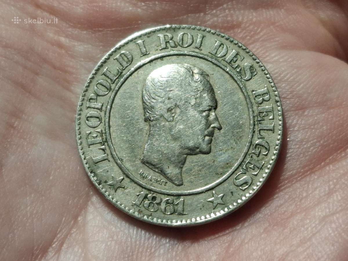 Belgija 20 sentimų 1861 - nuotraukos Nr. 2