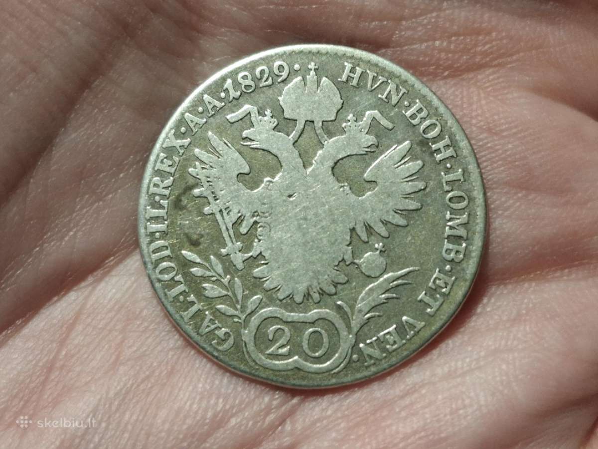Austrija 20 kreuzer 1829 sidabras