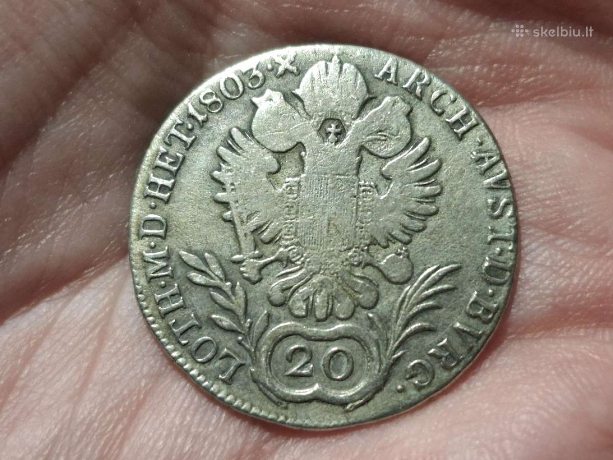 Austrija 20 kreuzer 1803 sidabras